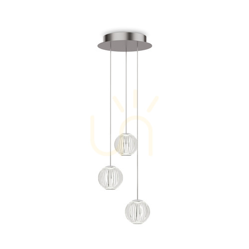 Kontrola Závěsné svítidlo Ideal Lux Diamond 343464 LED 15W transparentní chrom 25 cm
