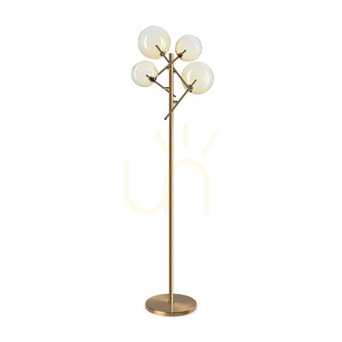 Kontrola Stojací lampa Ideal Lux Equinoxe PT4 Ambra Sfumato 348285 chrom/sklo