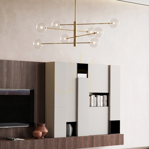 Kontrola Závěsné svítidlo Ideallux Equinoxe SP8 chrom sklo 8xG4 345437