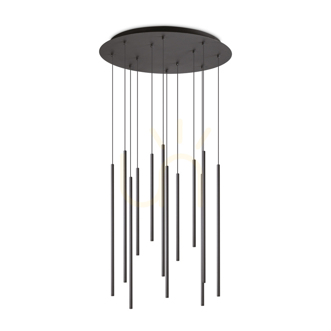 Kontrola Závěsné svítidlo Ideallux LOOK SP12 Nero černé LED 19W 2700K 60 cm 341095 Závěsné svítidlo Ideallux LOOK SP12 Nero černé LED 19W 2700K 60 cm 341095
