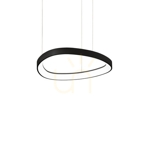 Kontrola Závěsné světlo Ideallux Gemini černé LED 36W 2700K 42,5 cm 341538