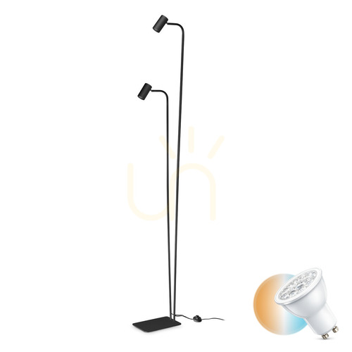 Kontrola Stojací lampa Ideallux GINGER PT2 černá 326672