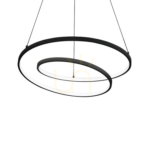 Kontrola Závěsné svítidlo Ideallux OZ 342443 černé LED 52W 4000K Ø80 cm