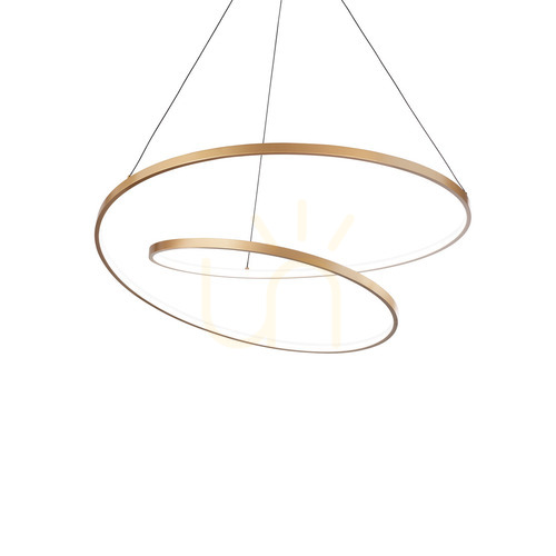 Kontrola Závěsné svítidlo Ideallux OZ D80 mosaz 2700K LED 52W 342429