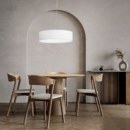 Kontrola Textilní stínidlo Ideallux SET UP Slim bílé 70 cm 339290
