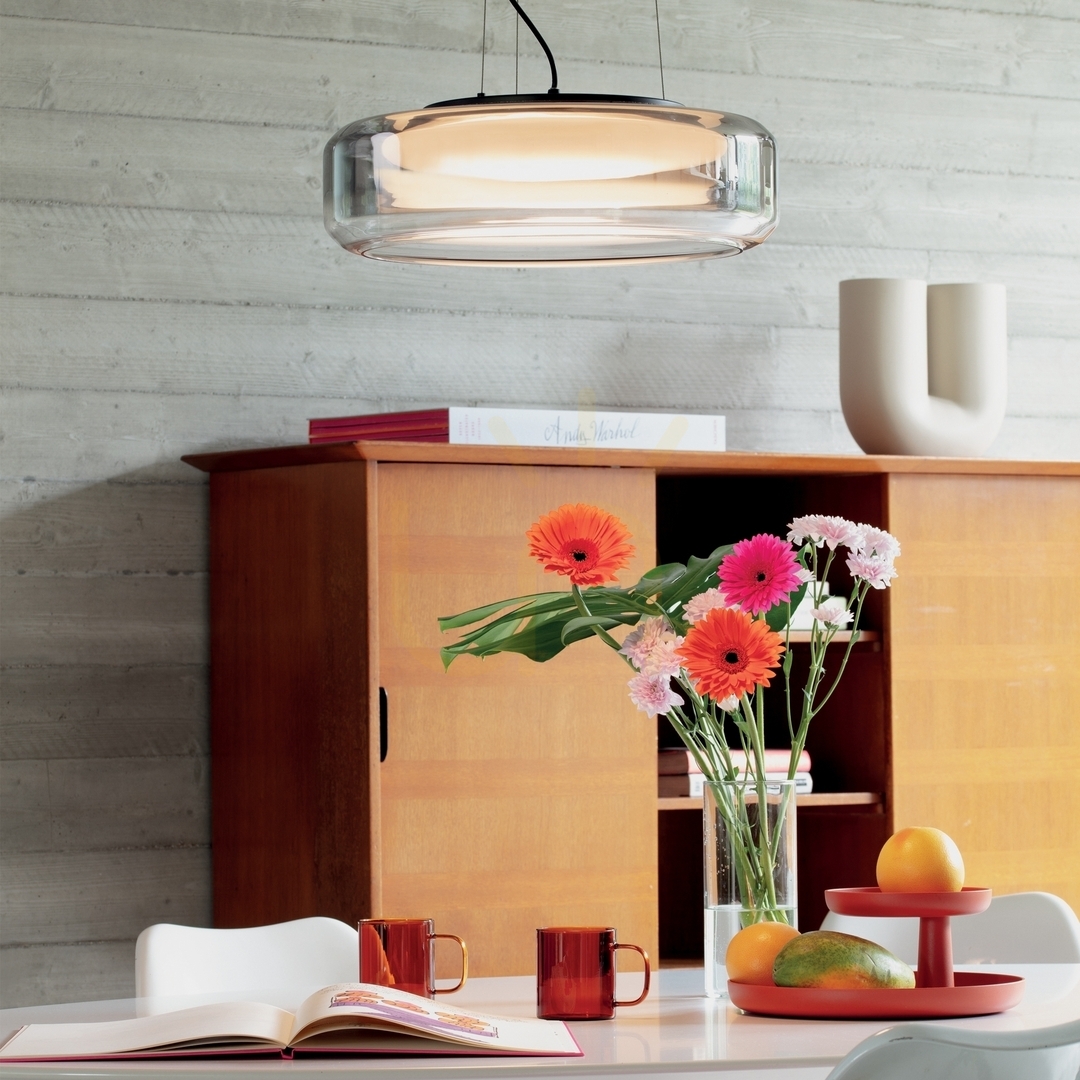 Pohled Závěsné svítidlo Ideal Lux TOPICO SP D45 černé sklo LED 28W 333045 Závěsné svítidlo Ideal Lux TOPICO SP D45 černé sklo LED 28W 333045
