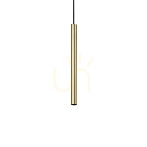 Kontrola Závěsné svítidlo Ideallux LOOK Ultrathin mosaz 3000K LED 11,5W 339726