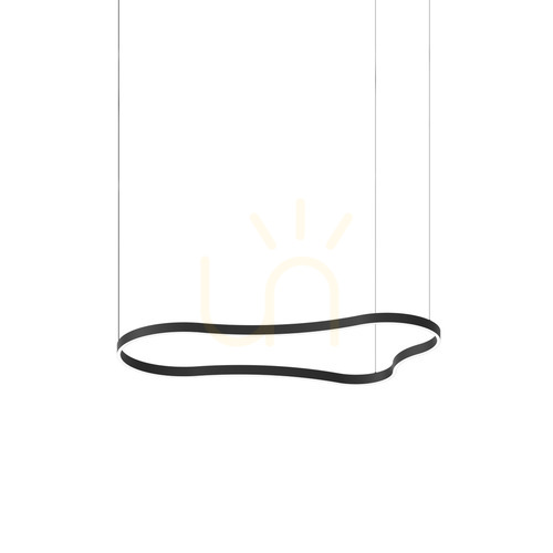 Kontrola Závěsné světlo Ideallux Waves 3 SP Nero černé LED 54W 345277