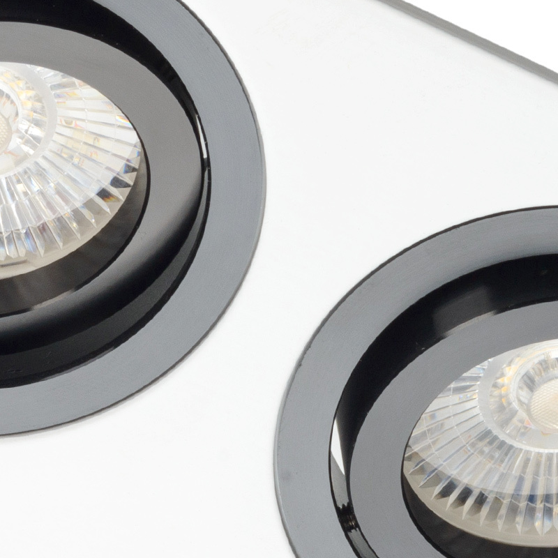 Náhled Bílé dvojité downlight s černým Alcazarem 542.WB Bílé dvojité downlight s černým Alcazarem 542.WB