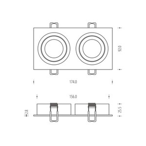 Bílé dvojité downlight s černým Alcazarem 542.WB 3 Bílé dvojité downlight s černým Alcazarem 542.WB small 3