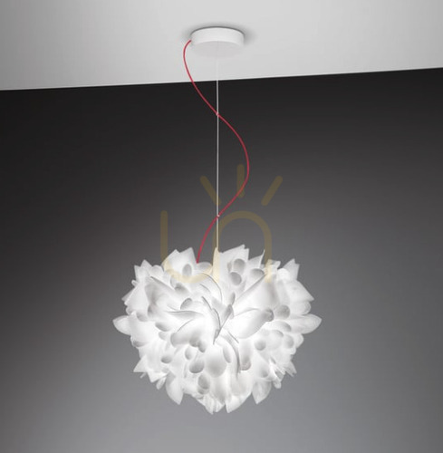 Kontrola Závěsná lampa Slamp Veli Suspension Large Foliage Red Wire Pendant Lamp.
