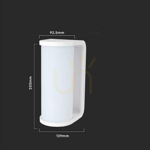 Kontrola Nástěnná lampa V-TAC 12W LED černá IP65 VT-9112CCT 3000K-4000K-6500K 1760lm.
