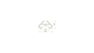 LED profil LUMINES Design+ ajar, lakovaný Light Ivory, 2 m small 1