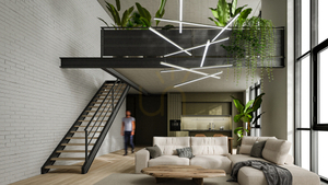 LED profil LUMINES Design+ alba černý lakovaný 2,02 m small 2
