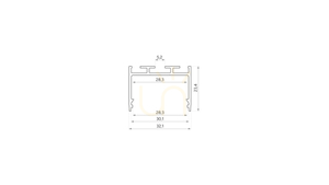 LED profil LUMINES typ alba raw 2 m small 1