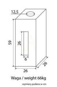 Betonový základ SU-MA Fundament Maxi Kw 26x26x59 cm small 1