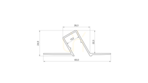 LED profil LUMINES SONO surový 1 m zápustný k zaomítání 10-1140-10 small 1
