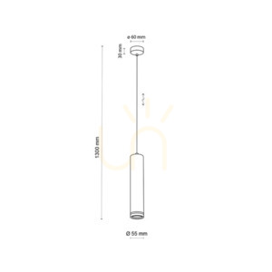 Jet Black závěsná lampa 1 Xgu10 small 6