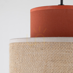 Závěsná lampa Duo Jute Brown 1 small 2