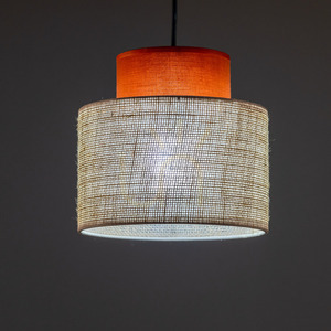 Závěsná lampa Duo Jute Brown 1 small 5