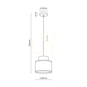Závěsná lampa Duo Jute Brown 1 small 6