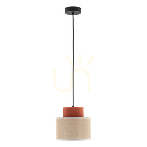 Závěsná lampa Duo Jute Brown 1 small 7