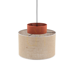 Závěsná lampa Duo Jute Brown 1 small 2