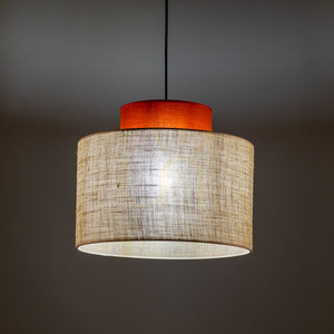 Závěsná lampa Duo Jute Brown 1 small 4