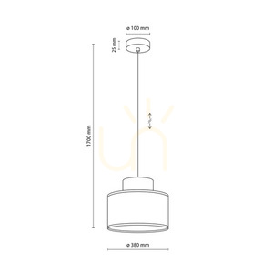 Závěsná lampa Duo Jute Brown 1 small 5
