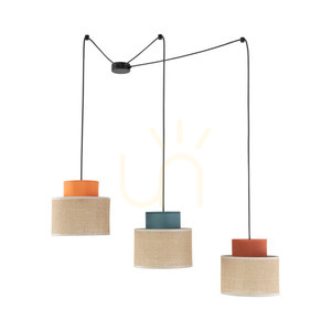 Závěsná lampa Duo Jute Mix 3 small 9