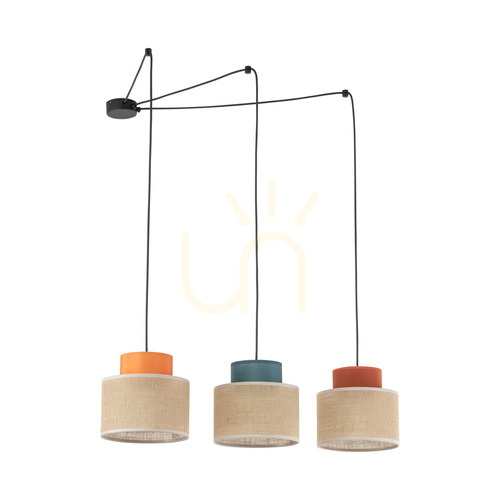 Kontrola Závěsná lampa Duo Jute Mix 3