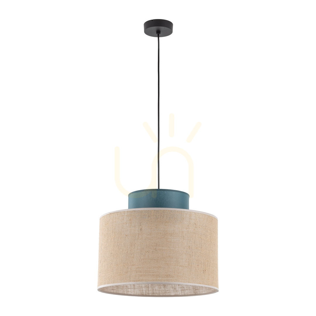 Duo Jute Green Pendant Lamp 1