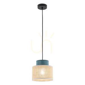Zelená závěsná lampa Duo Jute 1 small 3