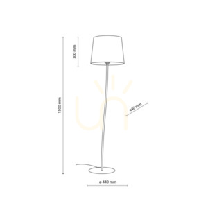 Oranžová stojací lampa Nicola 1 S small 7