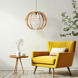 Dřevěná závěsná lampa Venus 1 L small 1