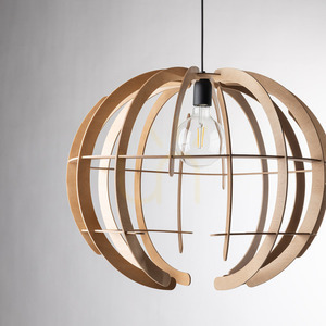 Dřevěná závěsná lampa Venus 1 L small 3