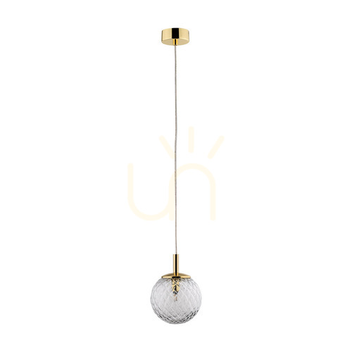 Kontrola Zlatá závěsná lampa Cadix 1 Pł