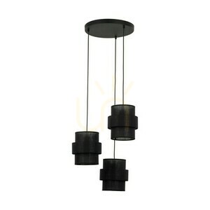 Černá závěsná lampa Calisto 3 Circle small 6