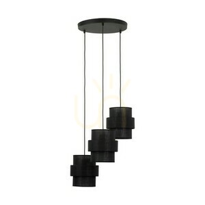 Černá závěsná lampa Calisto 3 Circle small 0