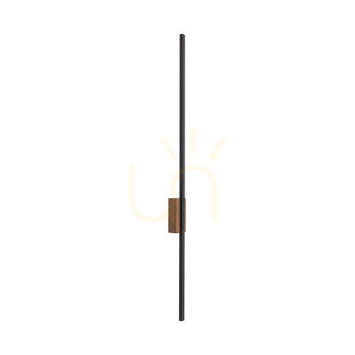 Kontrola Flash Wood Walnut Nástěnná lampa 1 Led L