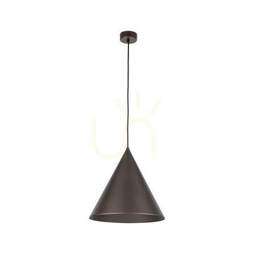 Kontrola Hnědá závěsná lampa Cono 1 L