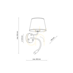 Nástěnná lampa Maja White 2 E27 + G9 small 7