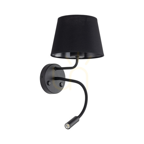 Kontrola Maja Black Nástěnná lampa 2 E27 + G9