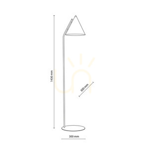 Černá stojací lampa Cono 1 small 7