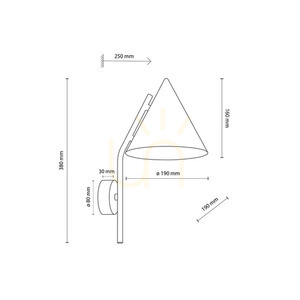 Nástěnná lampa Cono Black 1 small 7