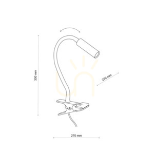 Nástěnné svítidlo Lagos Black Clip 1 small 5