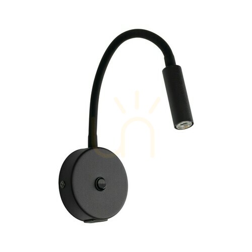 Kontrola Lagos Černá nástěnná lampa 1 Usb