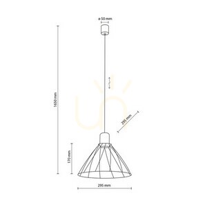 Černá závěsná lampa Modesto 1 small 5