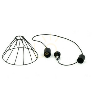 Černá závěsná lampa Modesto 1 small 6