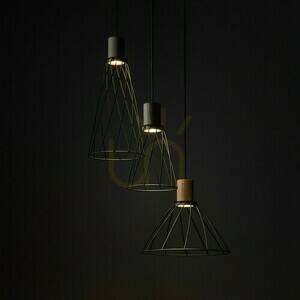 Závěsná lampa Modesto Wood Pine 3 Circle small 2